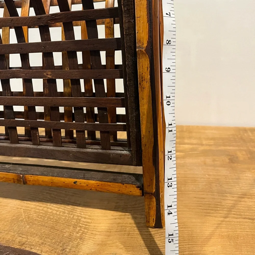 MCM furniture VTG‎ rattan bamboo folding magazine rack EUC